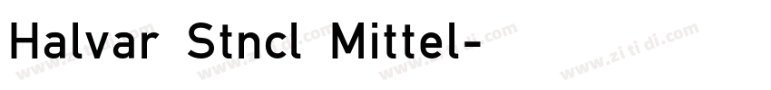 Halvar Stncl Mittel字体转换 Halvar Stncl Mittel字体转换